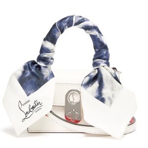 Christian Louboutin Elisa Nano Silk-trimmed Leather Tote